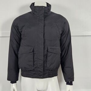 Everest Black Bomber Jacket Youth 164 XL Insulated Winter Coat Utility Pockets